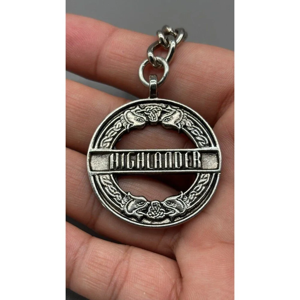 Vintage Highlander The Series Keychain Celtic Medallion 1990s TV Memorabilia